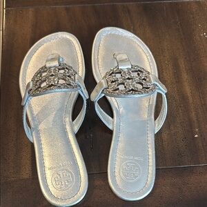 Tory Burch Silver Women's Sandals